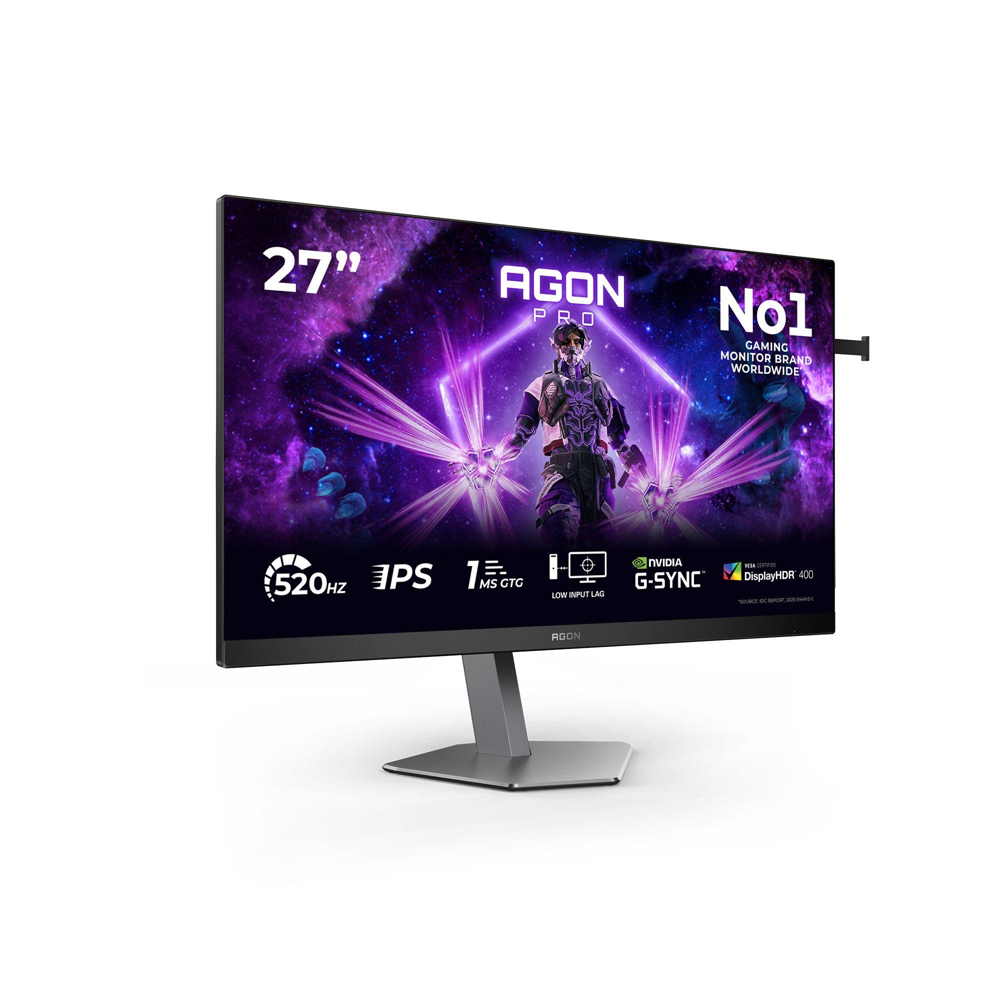 Monitor AOC AG276FK/69 (27" - Fast IPS - 520 Hz - Preto/Cinzento) — miniatura 2
