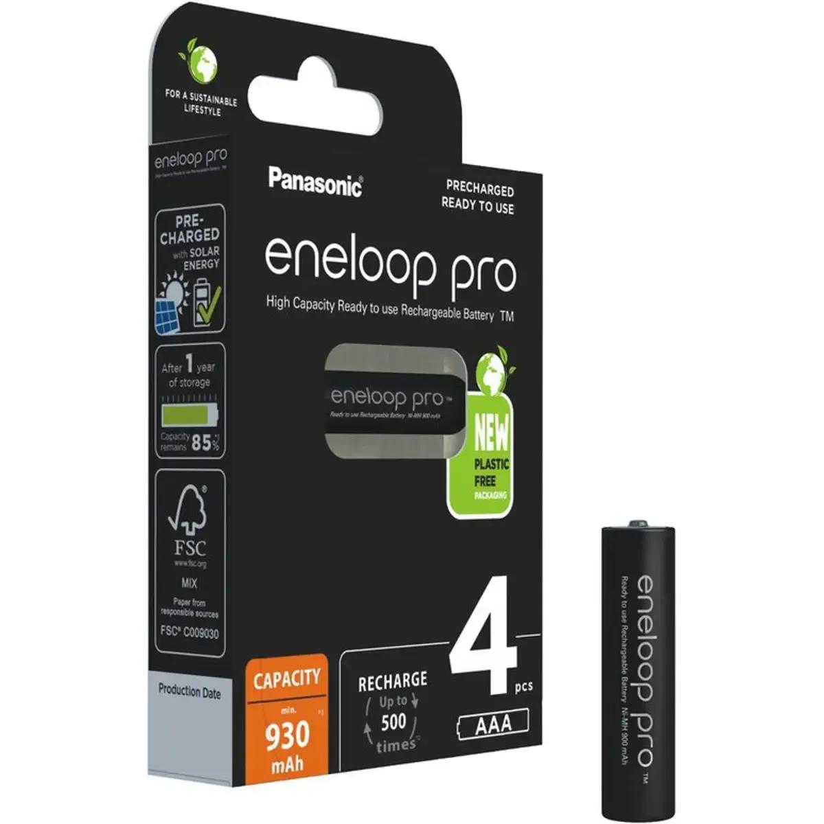 Pilhas Recarregáveis PANASONIC Eneloop Pro BK-4HCDE/4BE (Prateado), miniatura 2