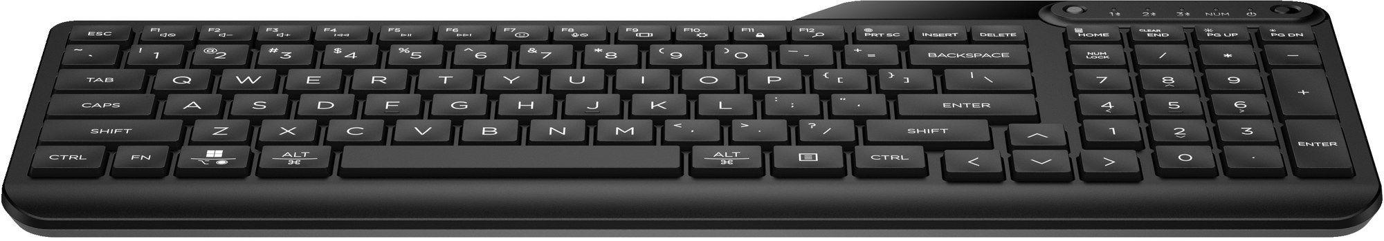 Teclado HP 460 Multidispositivo (Plunger key switch - Tamanho completo - Bluetooth - Preto)