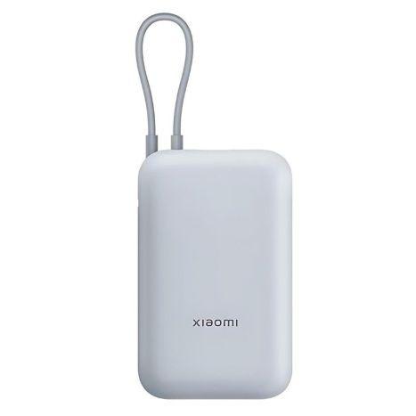 Bateria Externa XIAOMI Power Bank 10000mAh (10000 mAh - 37 Wh - Até 22,5 W - Azul-gelo)