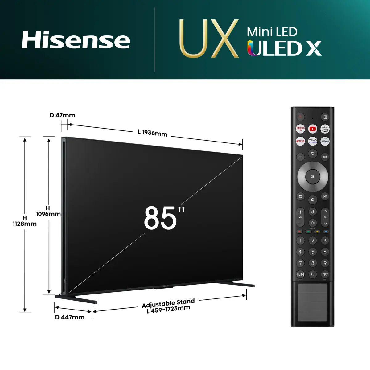 Televisor HISENSE 85UXNQ (85" - 144 Hz - 3840 x 2160 pixels - Preto) — miniatura 2