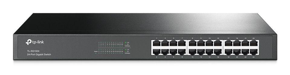 Switch TP-LINK TL-SG1024 (24 Portas - Gigabit Ethernet - 4,1 MB - Preto)