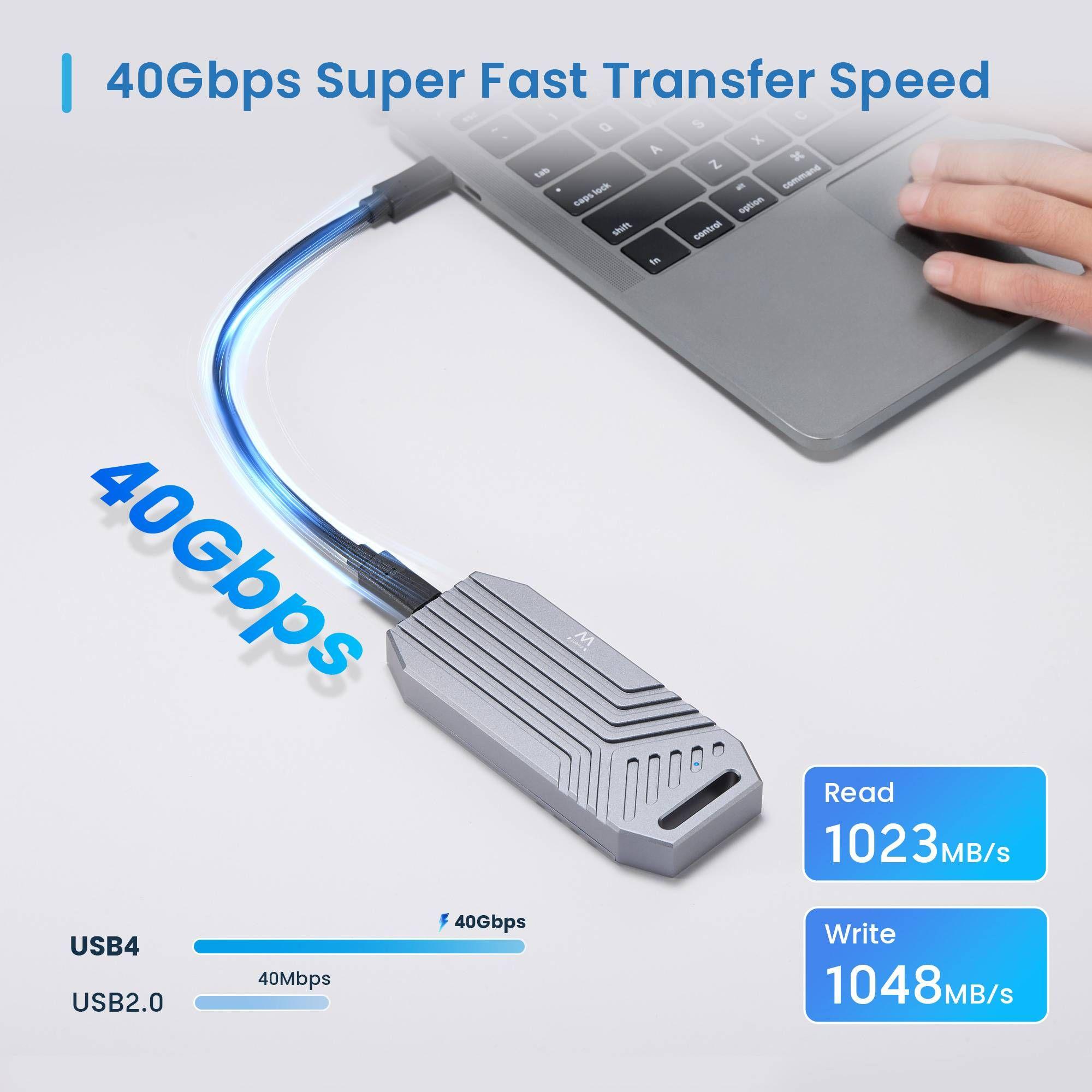Caixa Externa para SSD M.2 EWENT EW7062 (M.2 - M.2 NVMe - Cinzento Escuro) — miniatura 4