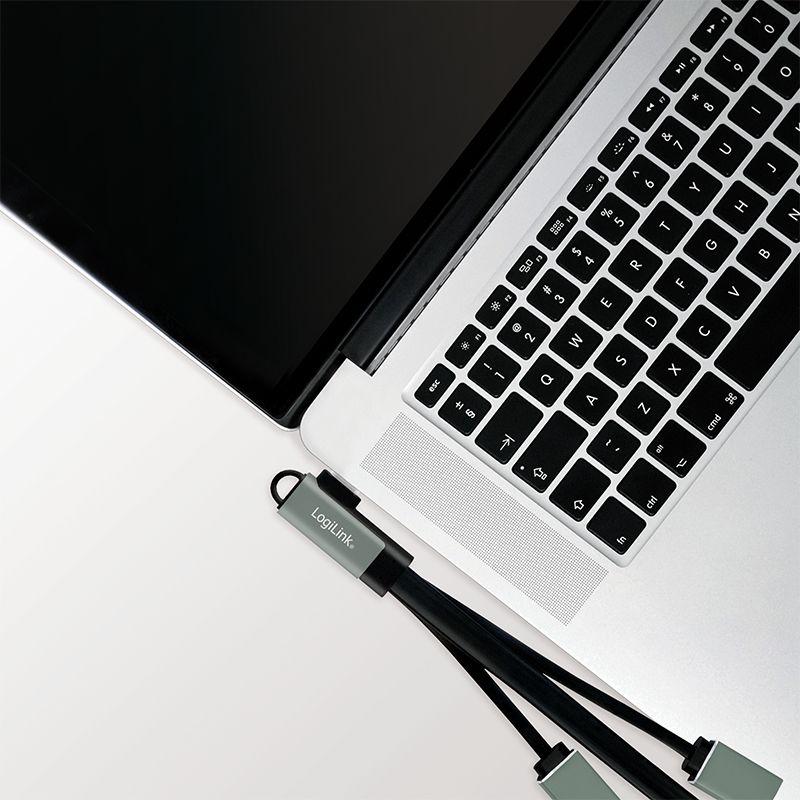 Hub USB-C LOGILINK UA0361 (USB 3.2 Gen 1 Type-C - USB 2.0, USB 3.2 Gen 1 Type-A - Prateado) — miniatura 3