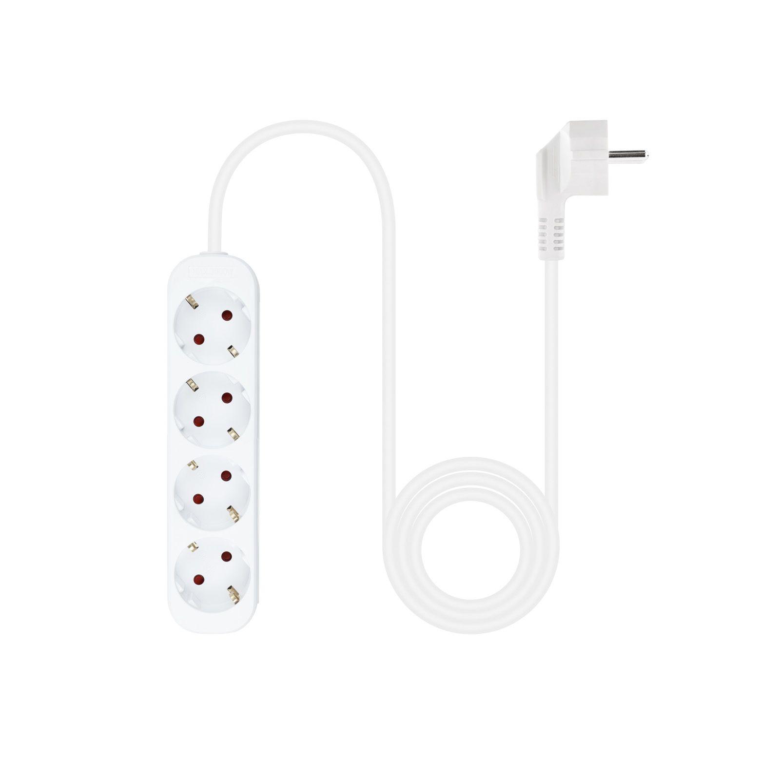 Bloco de Tomadas NANOCABLE 10.37.0004-NS (Tipo F - Branco) — miniatura 2
