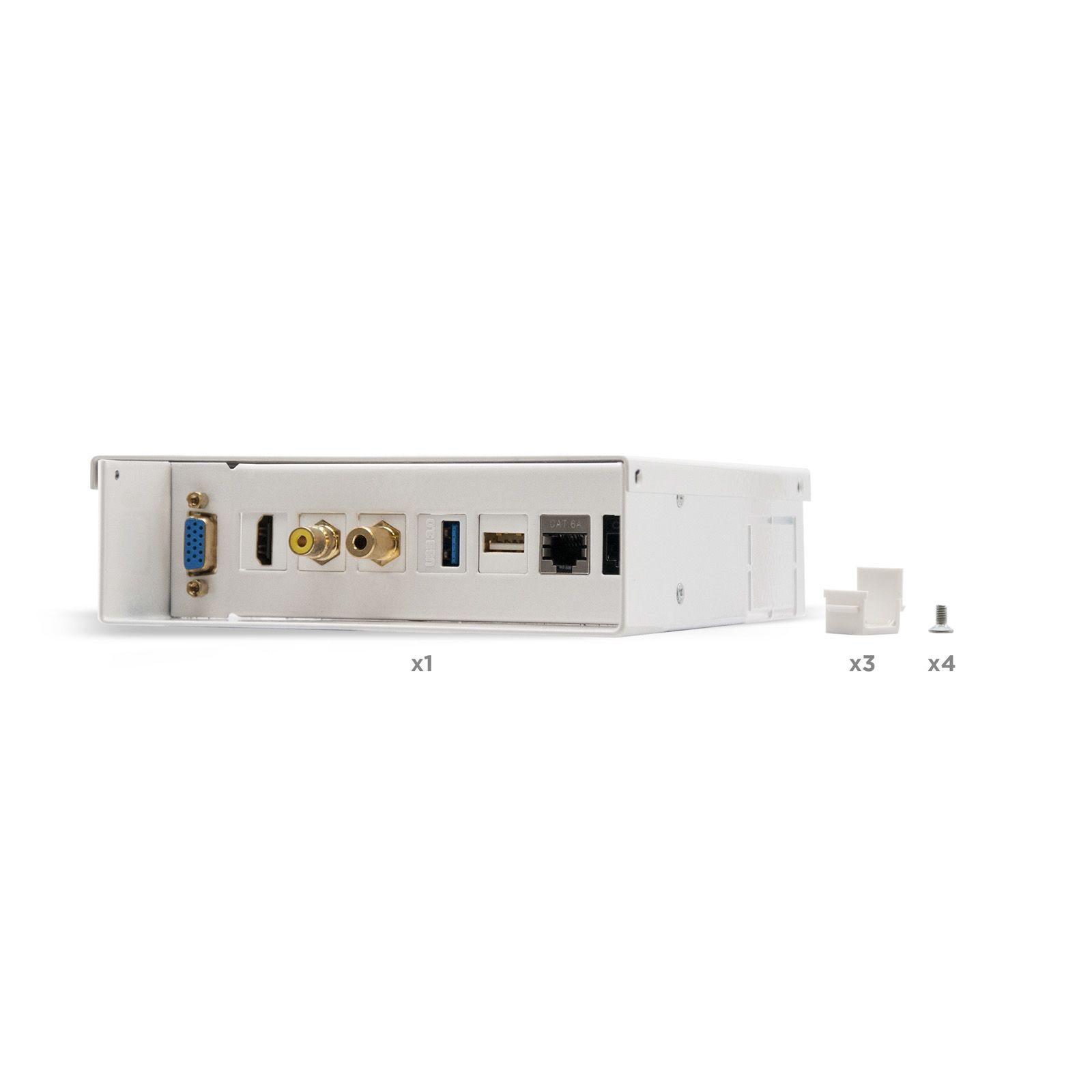 Caixa de Ligações Multimédia de Parede NANO CABLE 10.35.0003 (Fêmea-fêmea - Branco) — miniatura 5