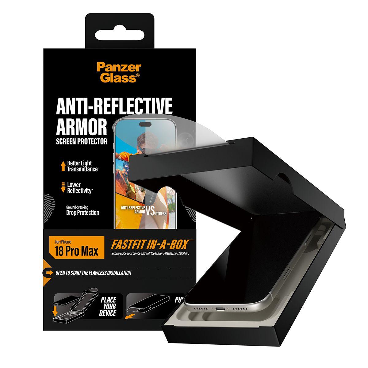 Película de Proteção de Ecrã PANZERGLASS Anti-reflective Armor para iPhone 18 Pro Max (Apple iPhone 18 Pro Max - Transparente) — miniatura 5
