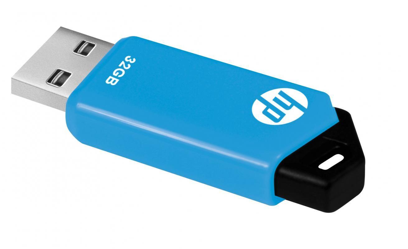Pen USB HP V150W (Deslizante - USB Type-A - 14 MB/s - Azul e Preto), miniatura 3