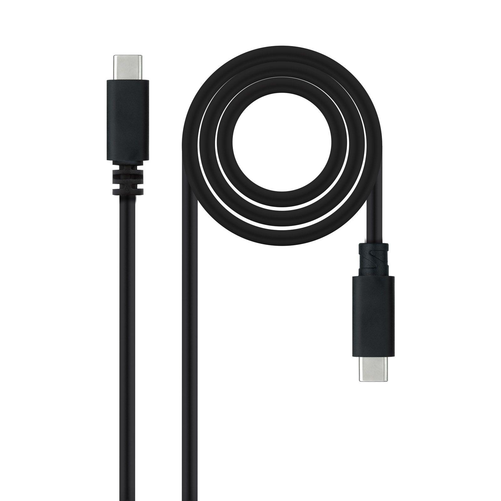 Cabo USB-C NANOCABLE 10.01.2301-L150 (1,5 m - USB C - Preto), imagem 1