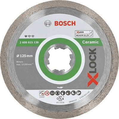 Disco de Corte Diamantado BOSCH Standard for Ceramic X-LOCK 2608615138 (Cinzento)