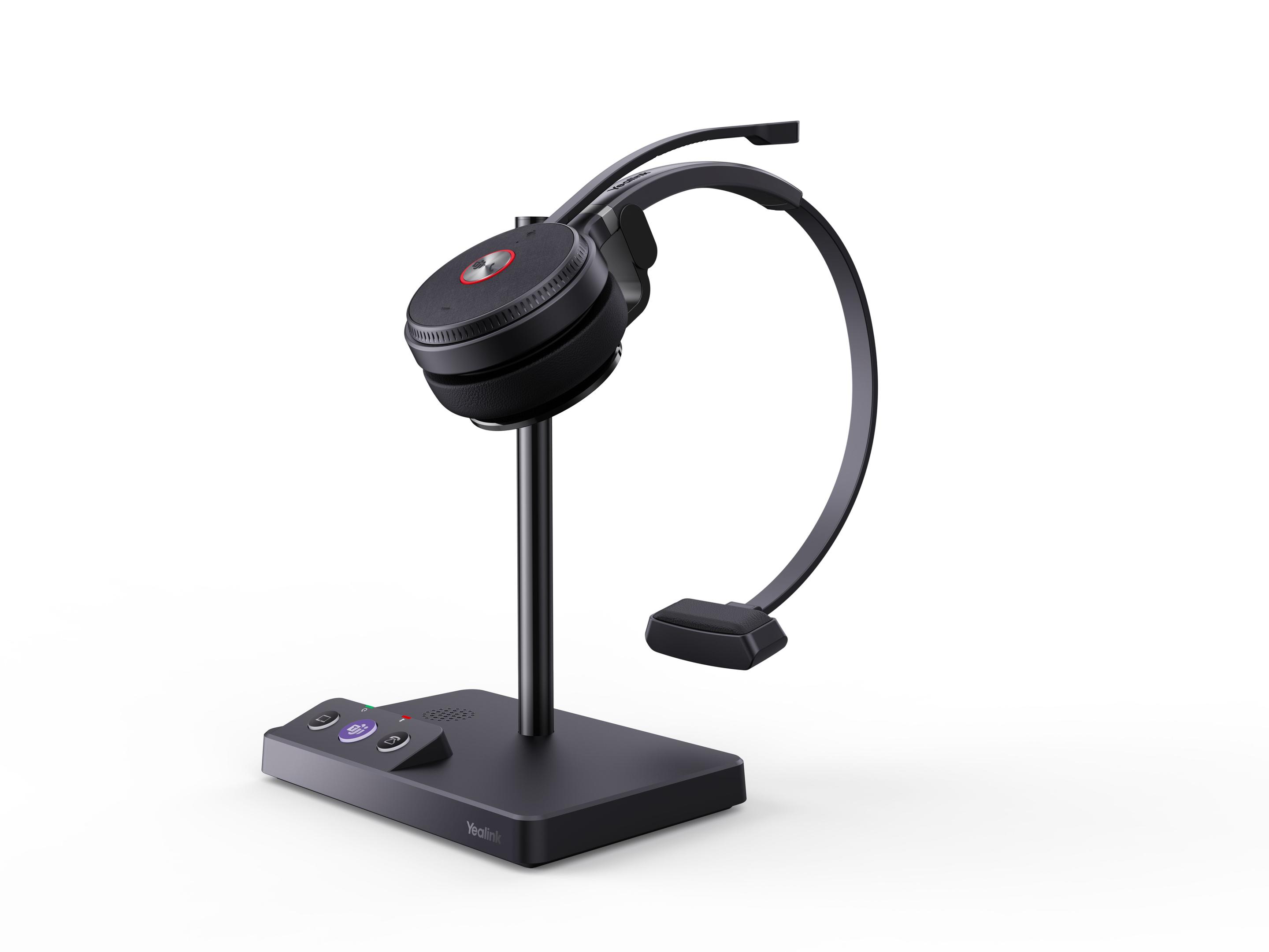 Headset YEALINK WH62 Mono Teams (Monofónico - Sem fios - Supra-aural - Preto)