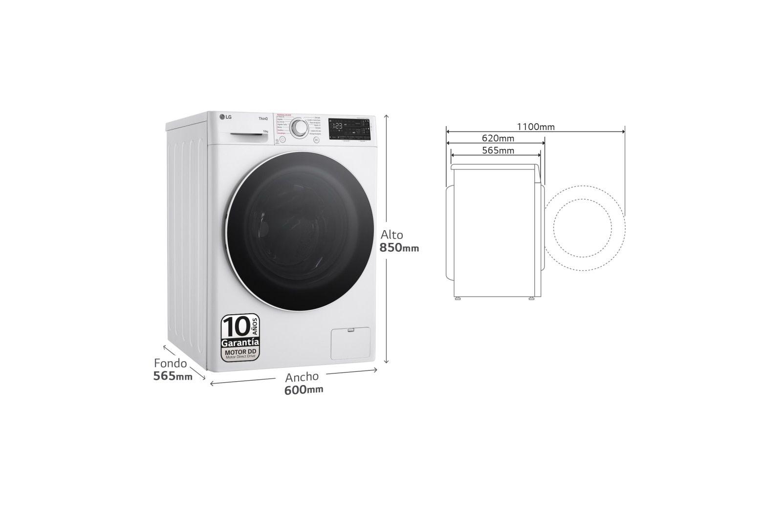 Máquina de Lavar Roupa Independente LG F4WR5510A0W (1360 RPM - A - 52 l - Branco), miniatura 3