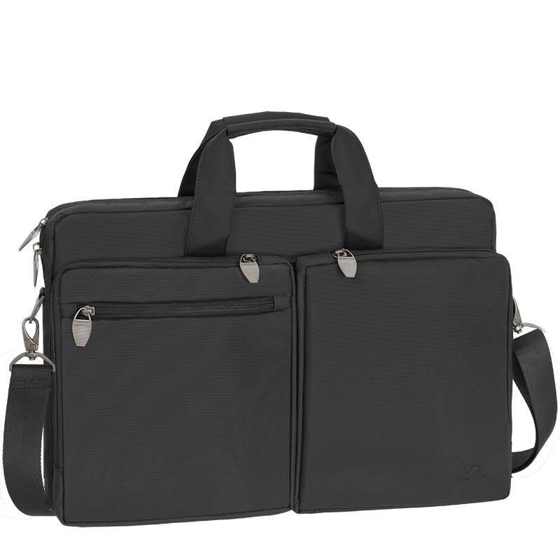 Mala para Portátil RIVACASE Tiergarten 8550 (Poliéster - 17,3″ - Altura 9 cm - Preto)