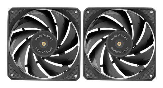 Kit de Ventoinhas MARS GAMING MF-NCLX2 (Preto)