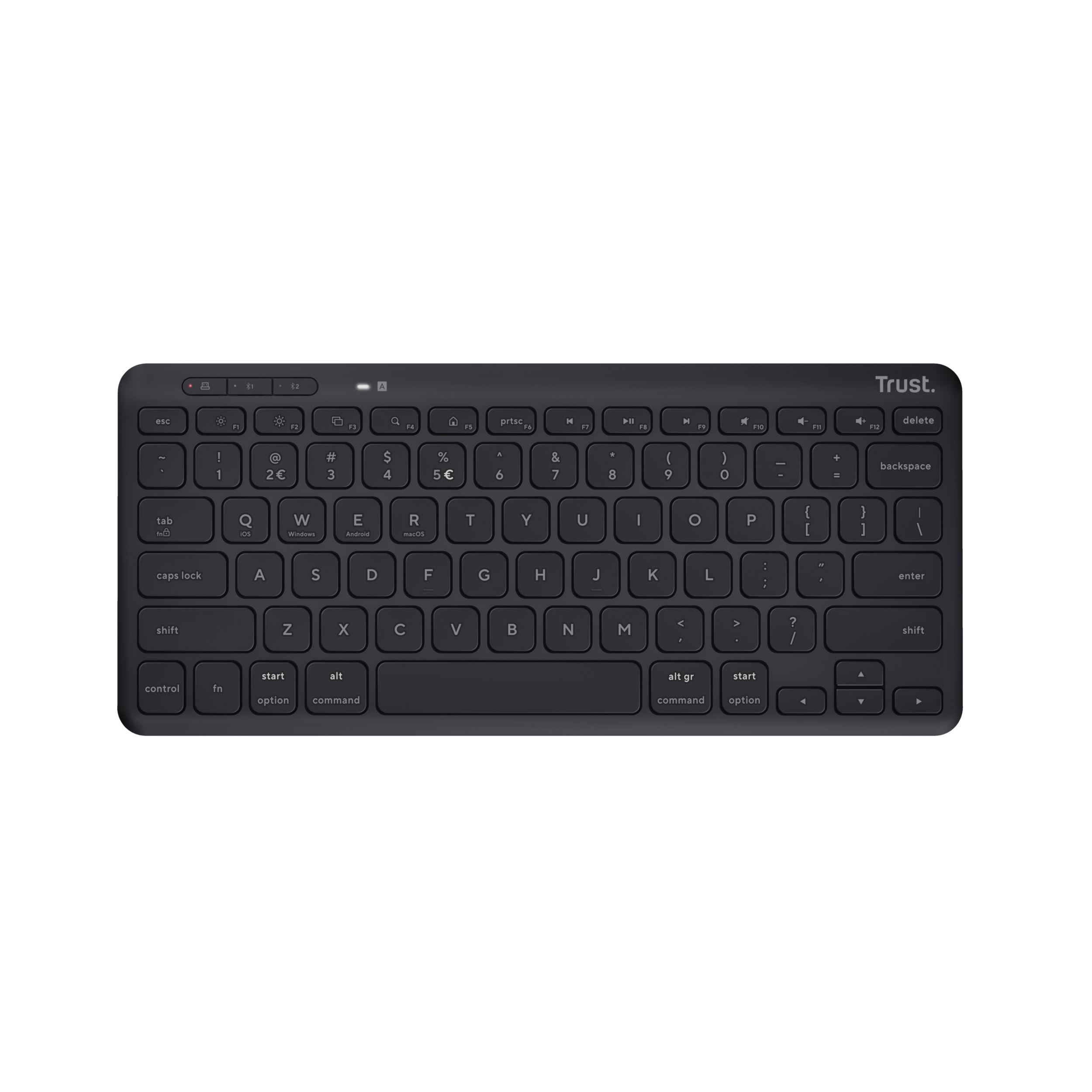 Teclado TRUST Lyra (Espanhol - Teclas tesoura - Mini - Preto) — miniatura 2