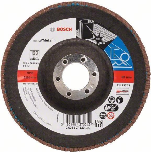 Disco de Lixa de Lamelas BOSCH 2608607320 (Corindo de zircónio - 125 mm)