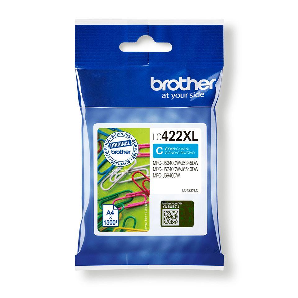 Tinteiro BROTHER LC422XLC (1500 páginas - Ciano), miniatura 2