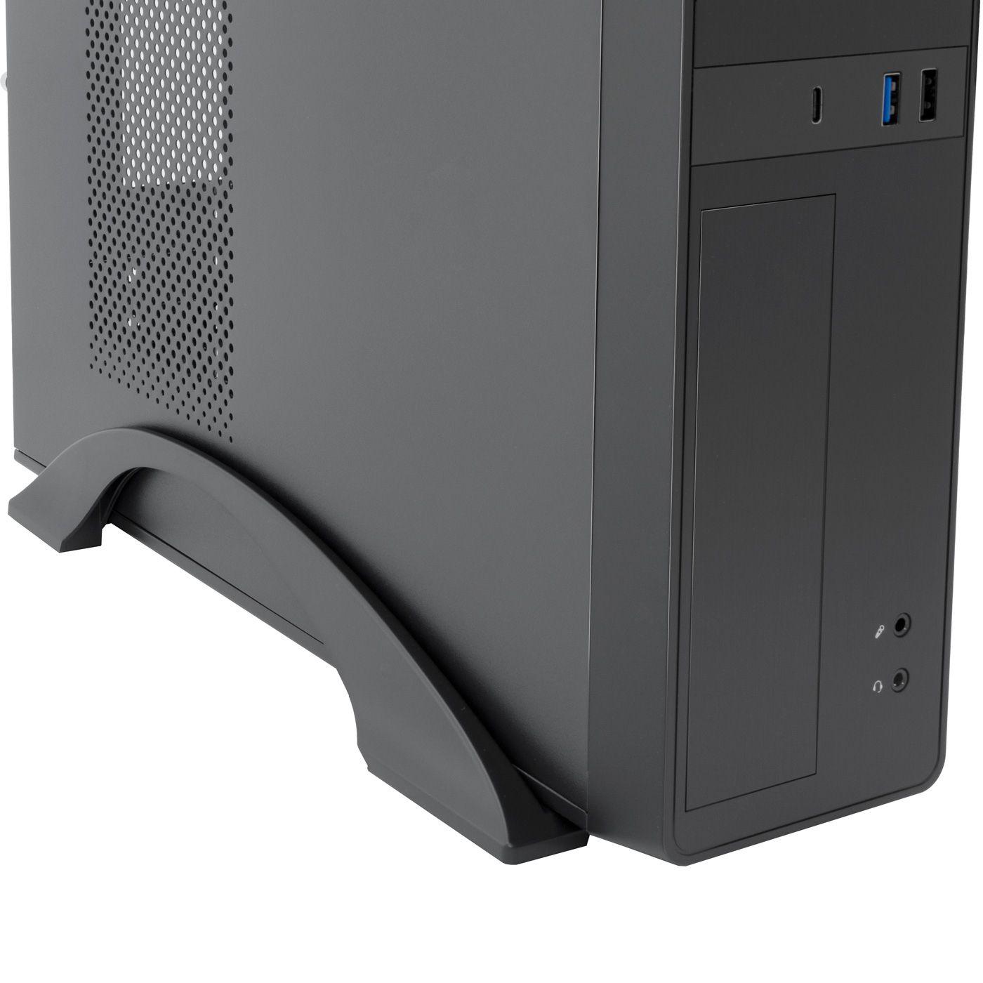 Caixa PC Slim COOLBOX T310 (Micro ATX, Mini-ITX - Micro Tower Slim - SGCC - Preto) — miniatura 3