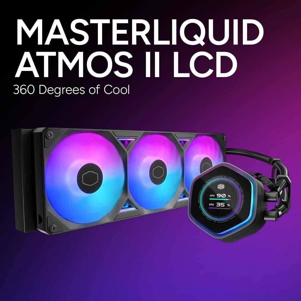 Kit de Refrigeração Líquida COOLER MASTER MasterLiquid 360 Atmos II LCD (AIO 360 mm - ARGB - Ecrã LCD 2,1" - Preto), miniatura 2