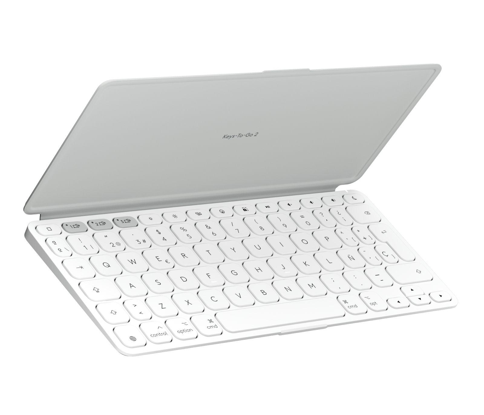 Teclado LOGITECH Keys-To-Go 2 for iPad (Espanhol - Teclas tesoura - Mini - Cinzento e Branco) — miniatura 2
