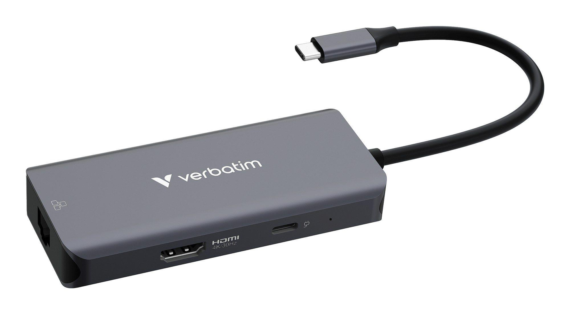 Hub USB-C VERBATIM 32157 (0,15 m - Cinzento)