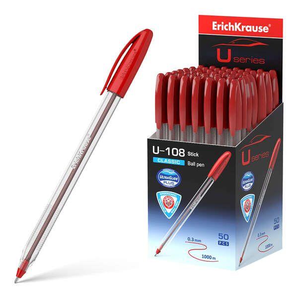 Caneta Esferográfica ERICHKRAUSE U-108 (Vermelho)