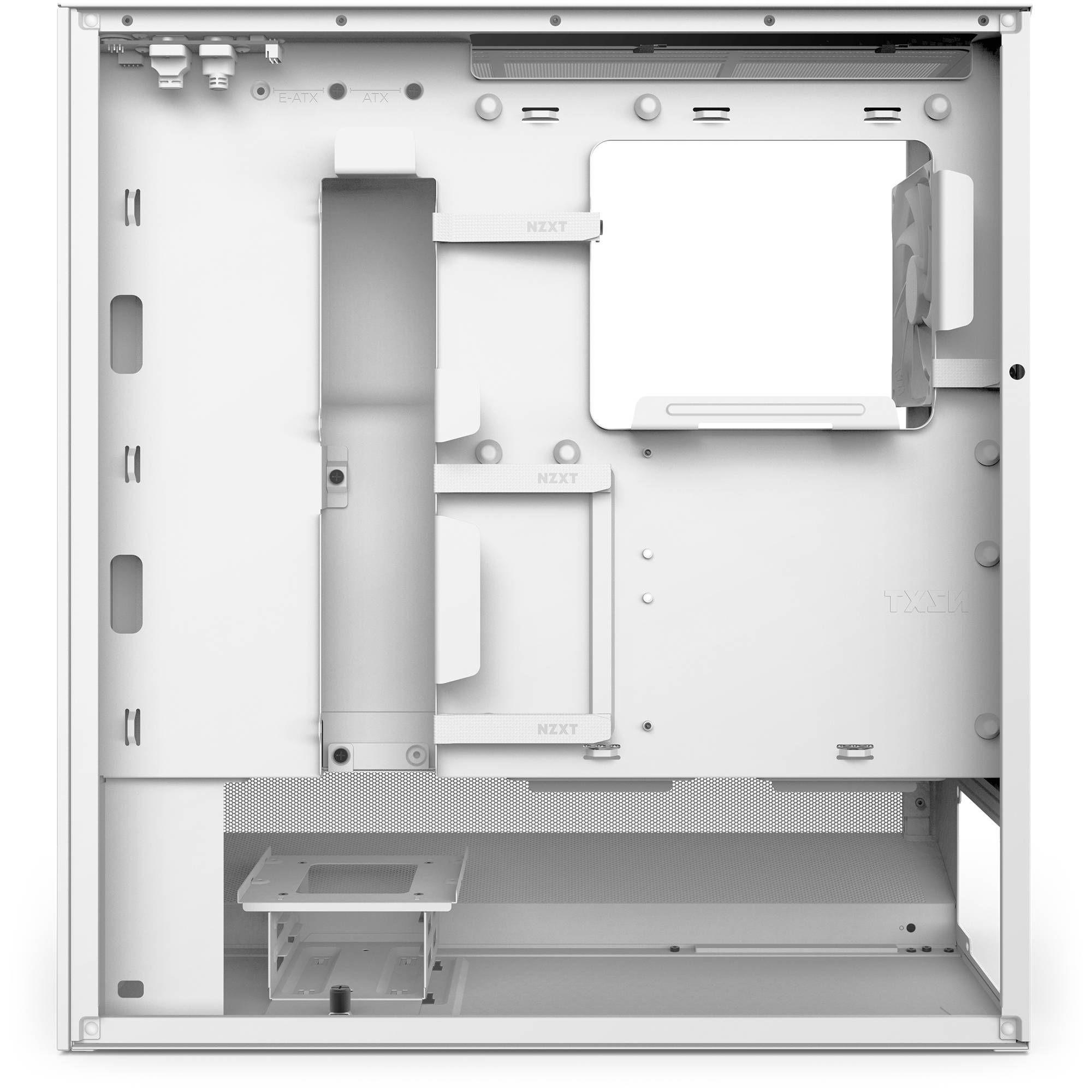 Caixa ATX NZXT H5 Flow CC-H52FW-01 (ATX, SFX, SFX-L - Midi Tower - E-ATX, ATX, Micro ATX - Branco) — miniatura 6