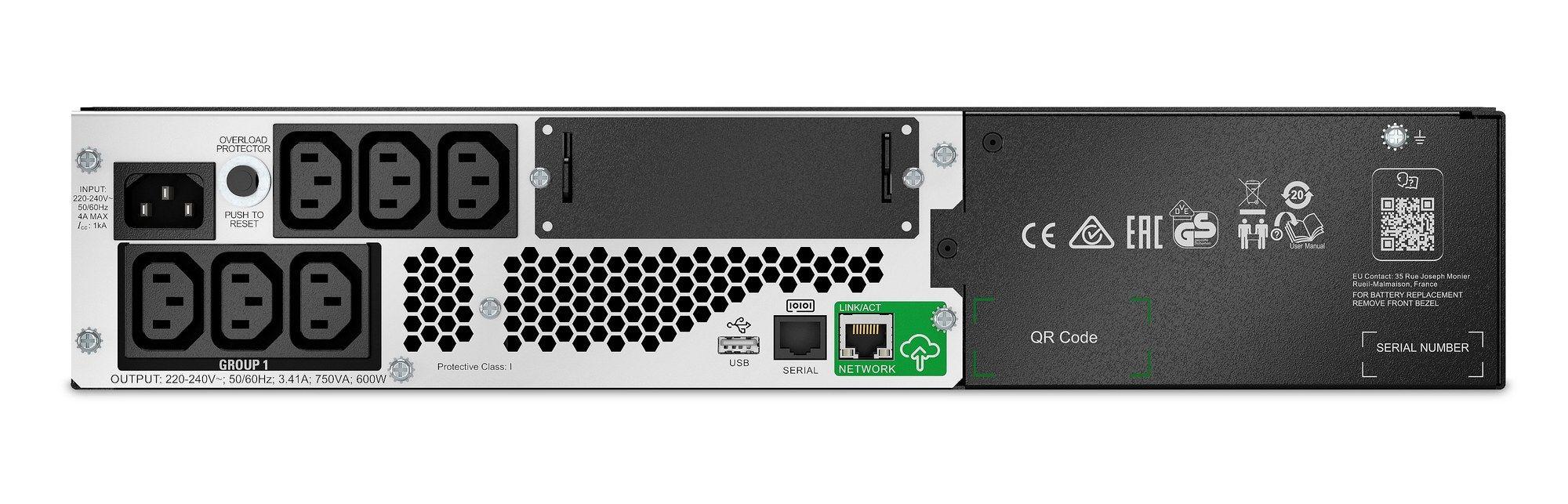 UPS APC SMTL750RMI2UC (USB, RS-232 - Acoplador C13 - Prateado) — miniatura 2