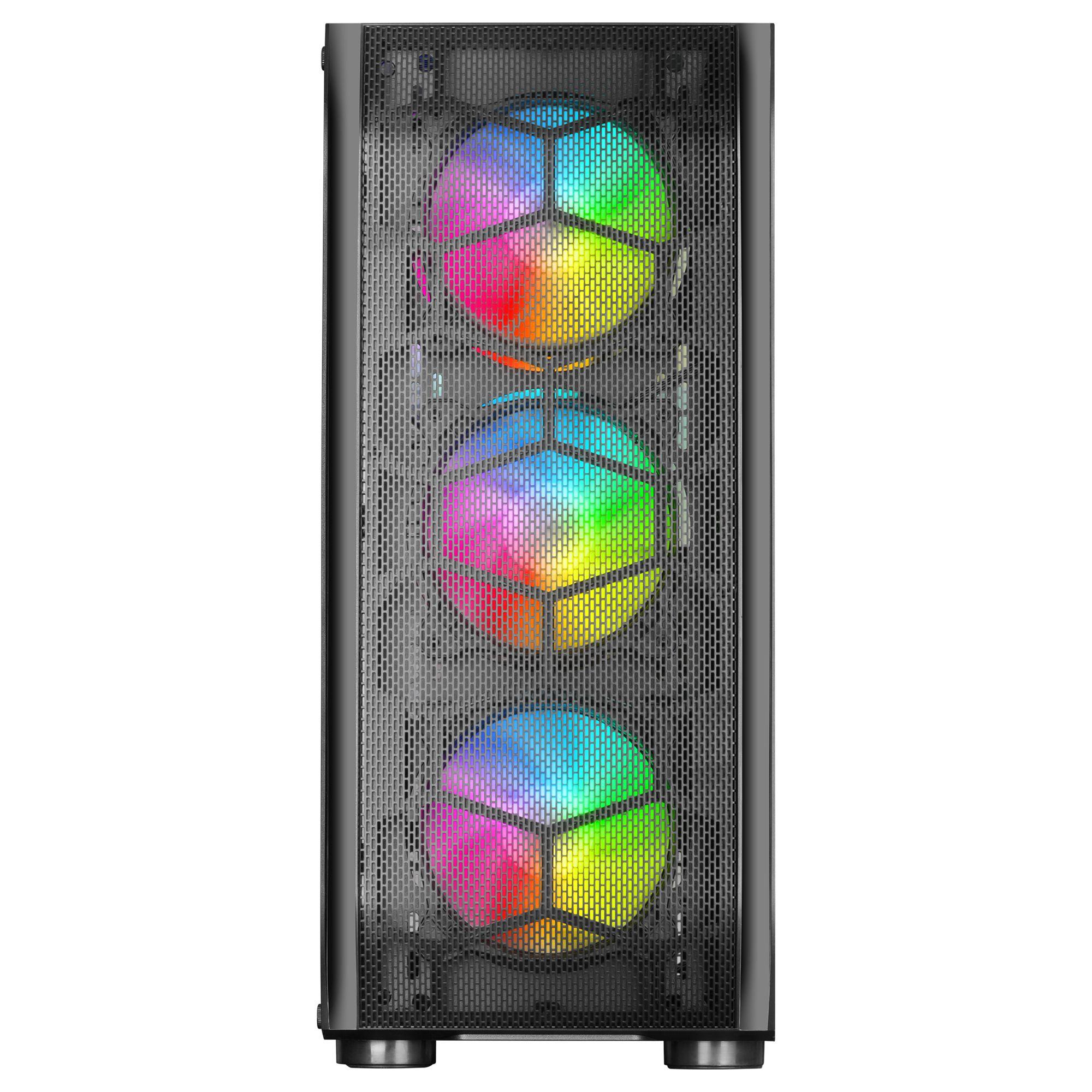 Caixa PC Gaming MARS GAMING MC-KX (Torre - Vidro temperado - 16 cm - Preto) — miniatura 3
