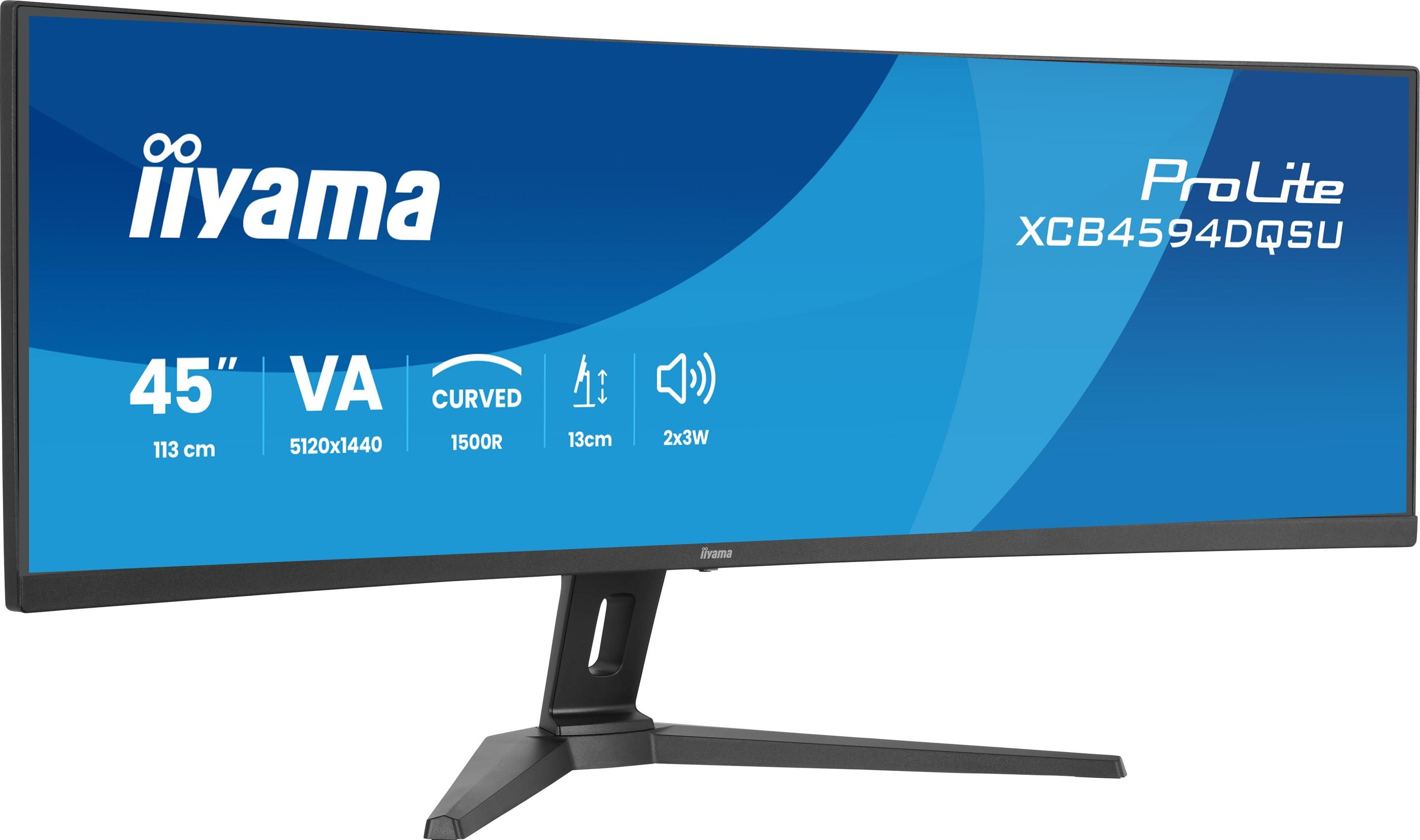 Monitor IIYAMA ProLite XCB4594DQSU-B1 (44,5" - VA - 75 Hz - Preto) — miniatura 2