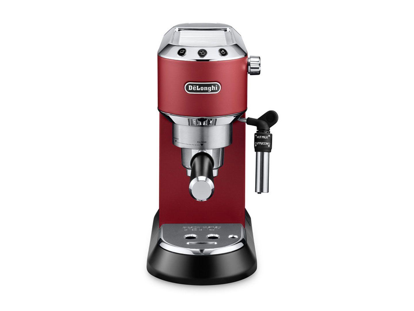 Máquina de Café Expresso Manual DE'LONGHI Dedica Style EC685.R (Doses individuais e café moído - 1300 W - 15 bar - Vermelho)