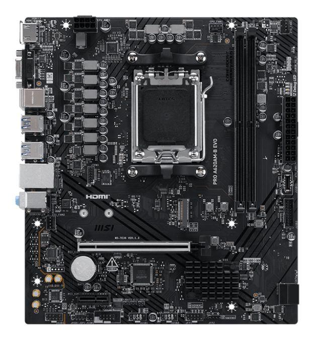 Motherboard MSI PRO A620M-B EVO (AM5 - Micro-ATX - Duplo canal - Preto)