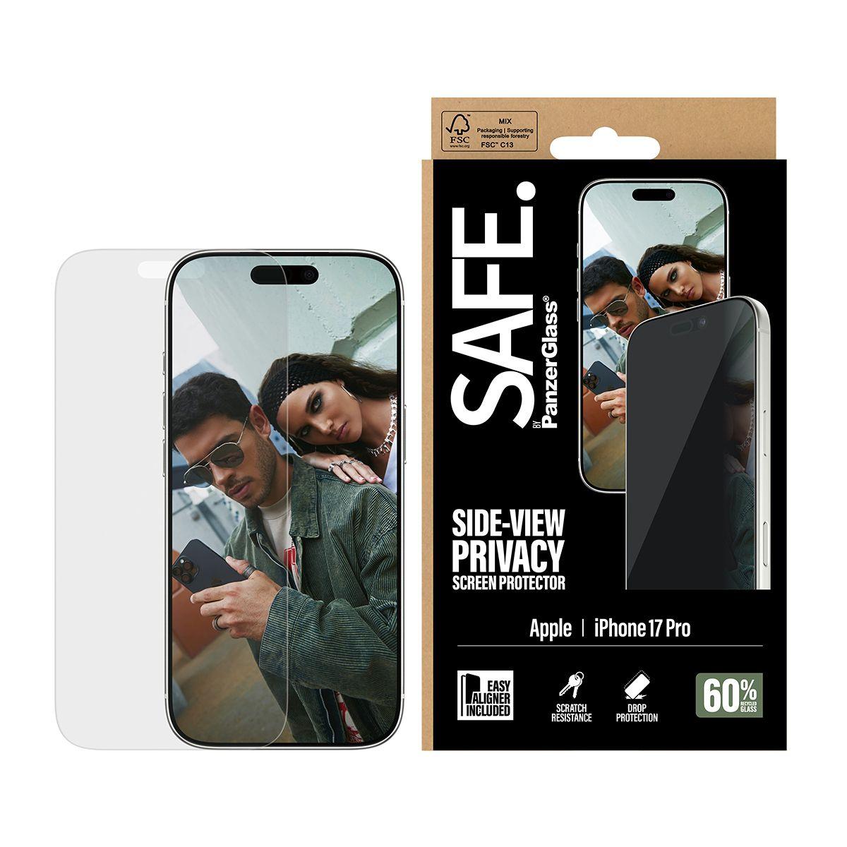 Película de Vidro Temperado PANZERGLASS SAFE Privacy para iPhone 17 Pro (Apple iPhone 17 Pro - Apple - Transparente), miniatura 2