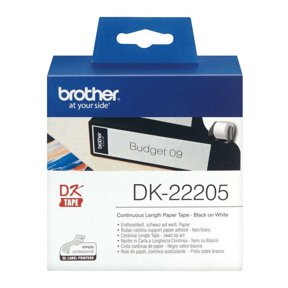Fita de Etiquetas Contínua BROTHER DK-22205 (Branco), miniatura 2