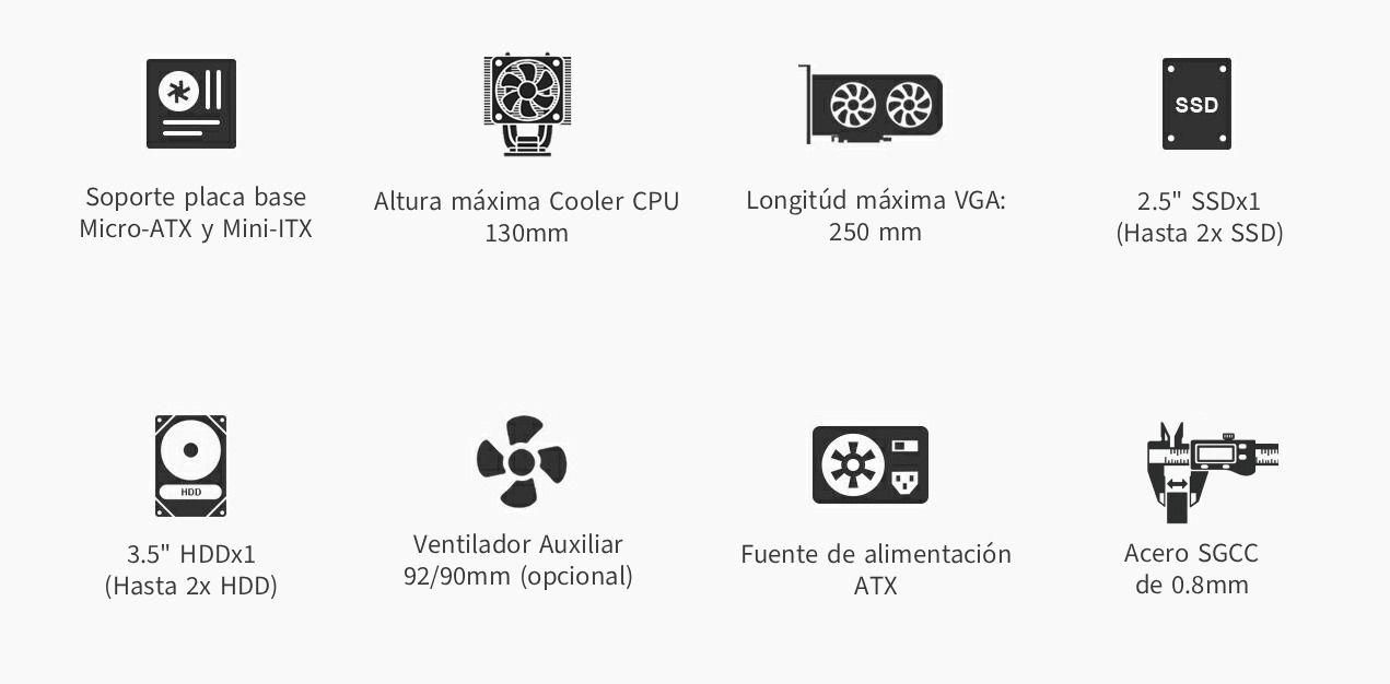 Caixa de Computador COOLBOX M460 (Micro ATX - Preto) — miniatura 7