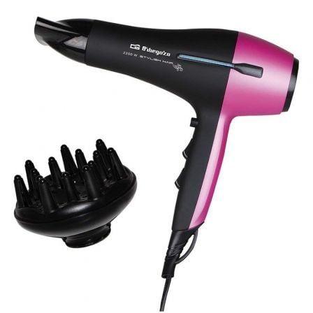 Secador de Cabelo ORBEGOZO SE 2320 (Preto e Rosa)