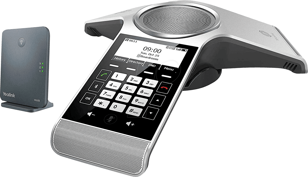 Telefone de Conferência IP YEALINK CP930W-Base (LCD 3,1" - Cinzento/Prateado)