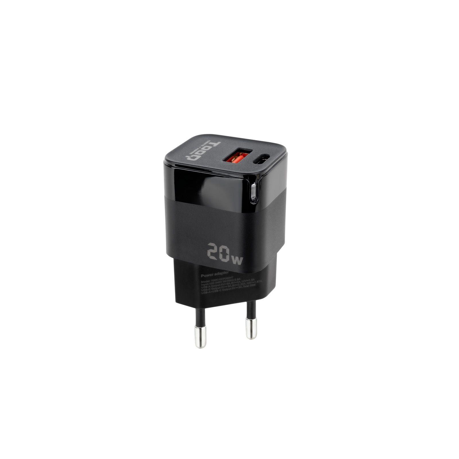 Carregador de Parede TOOQ TQWC-QCPD20 (20 W - Preto)