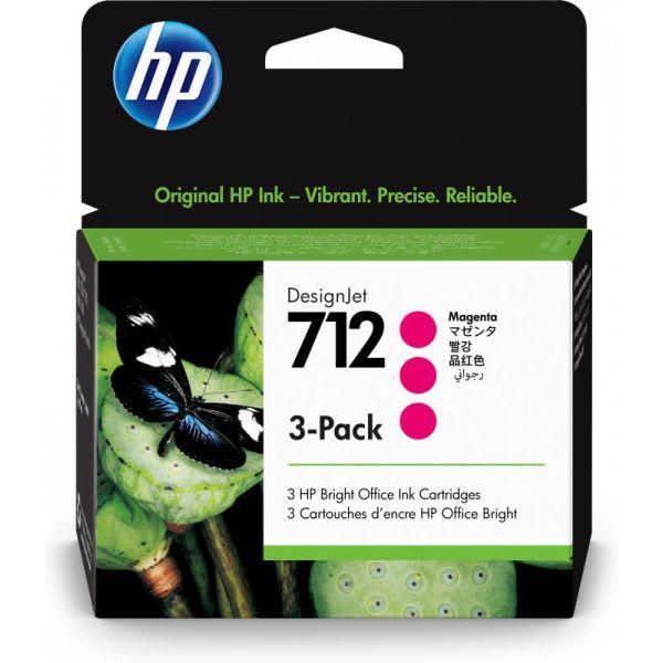 Pack de 3 Tinteiros HP 712 3ED78A (Magenta), miniatura 3