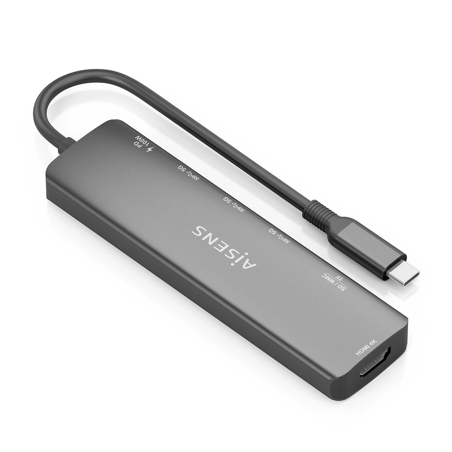 Estação de Acoplamento USB-C AISENS ASUC-7P025-GR (0,15 m - Cinzento), miniatura 2