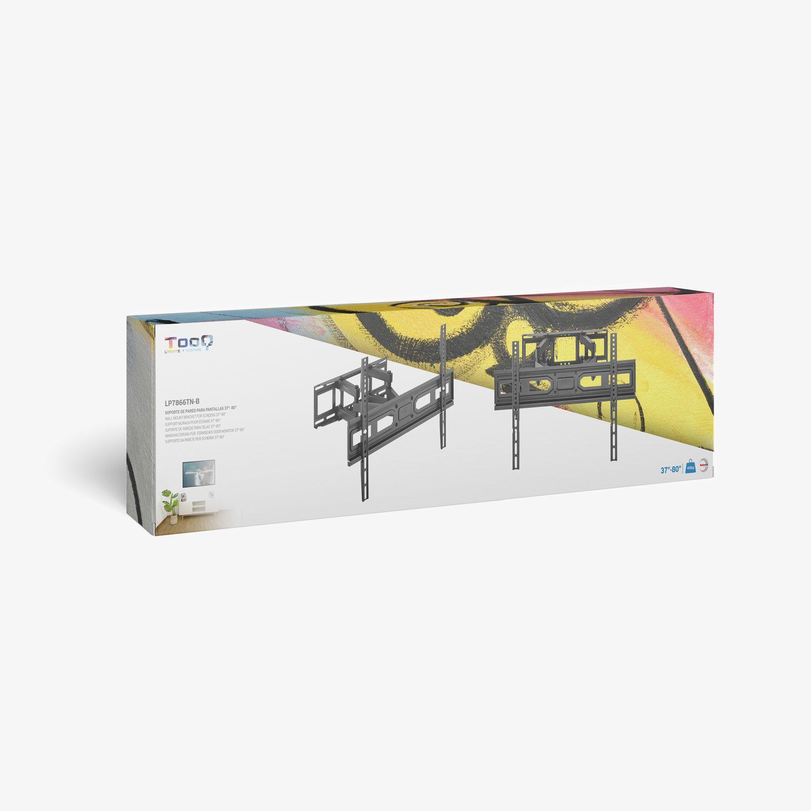 Suporte de Parede TV TOOQ LP7866TN-B (37-80" - VESA 600x400 - Preto), miniatura 5
