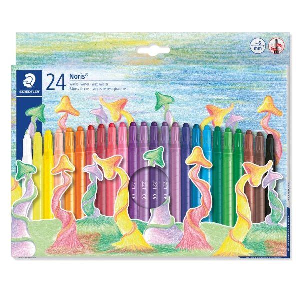 Ceras de Colorir Giratórias STAEDTLER Noris 221 NWP24 (Cores Sortidas)