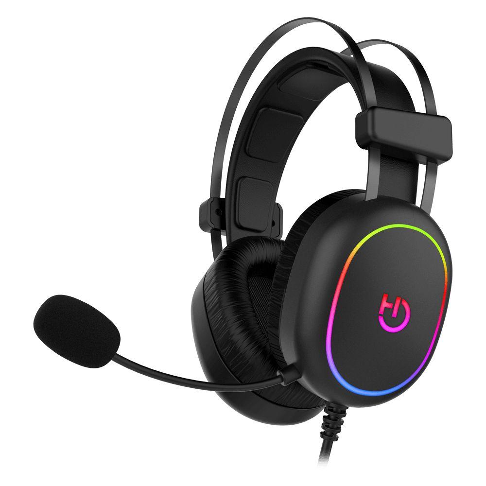 Headset Gaming HIDITEC Erys ARGB (Binaural - Com fios - Circum-aural - Preto)