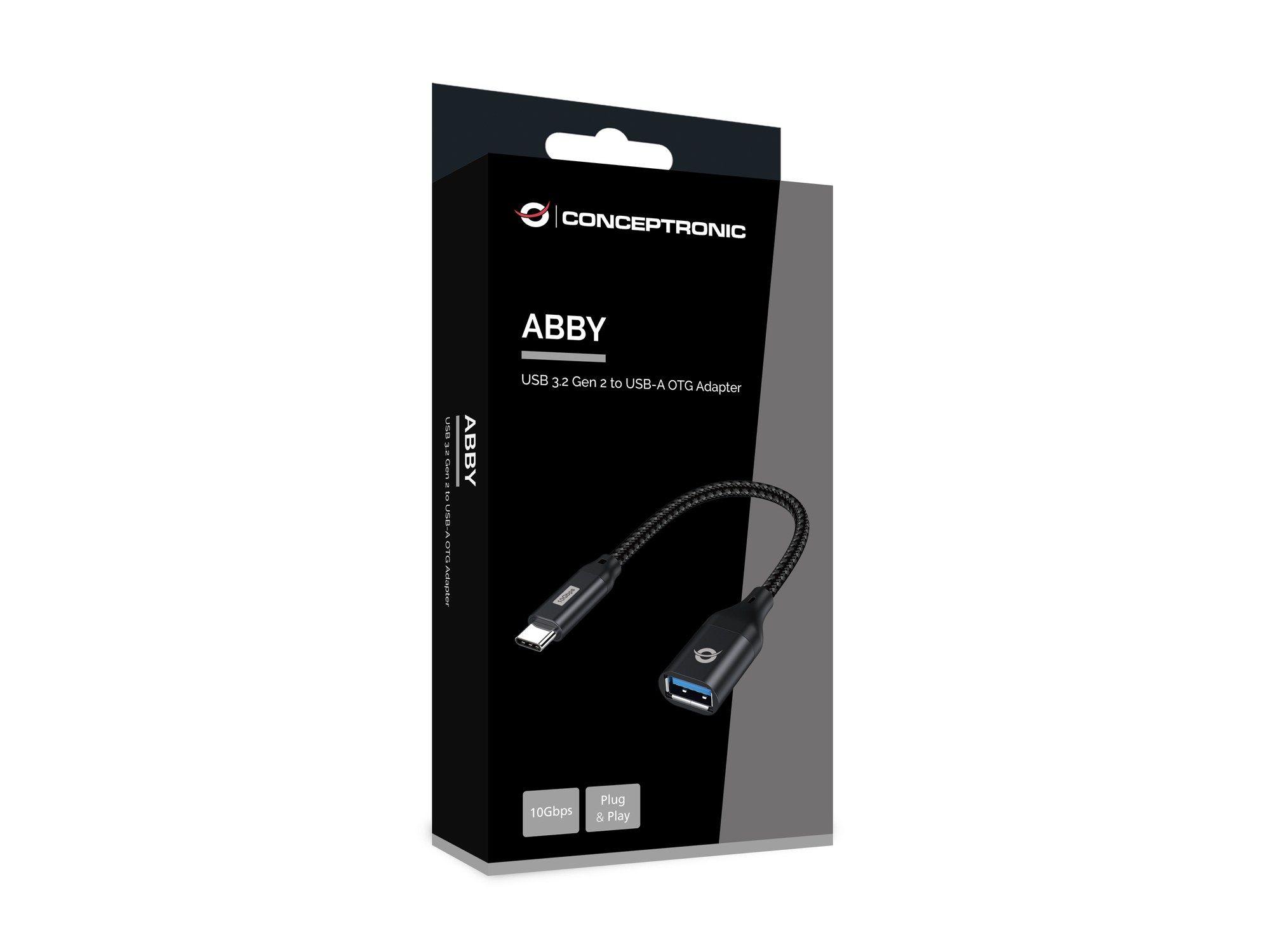 Adaptador USB-C para USB-A CONCEPTRONIC ABBY18B (20 cm - USB-A - USB-C - Preto), miniatura 3