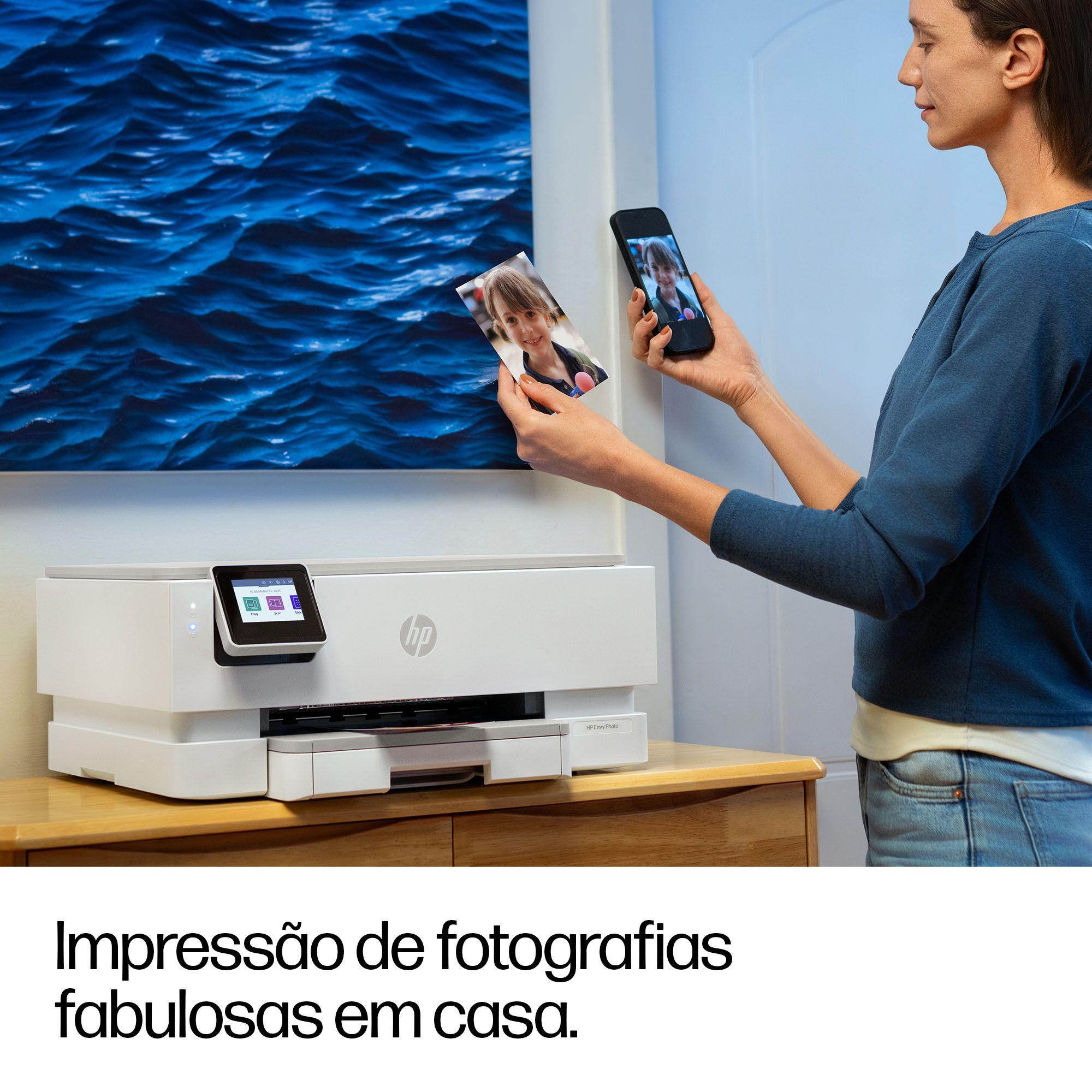 Impressora Multifunções HP ENVY Photo 7230 (A4 - Impressão a cores - 125 folhas - Bege e Branco), miniatura 7