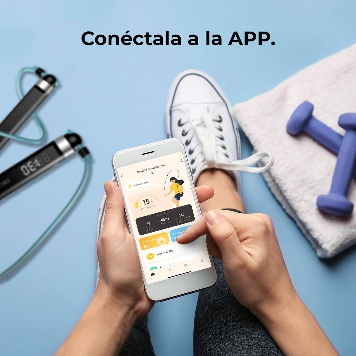 Corda de Saltar Inteligente CECOTEC DrumFit SmartComba 3000 Connected (Policloreto de vinil - Preto e Azul) — miniatura 4