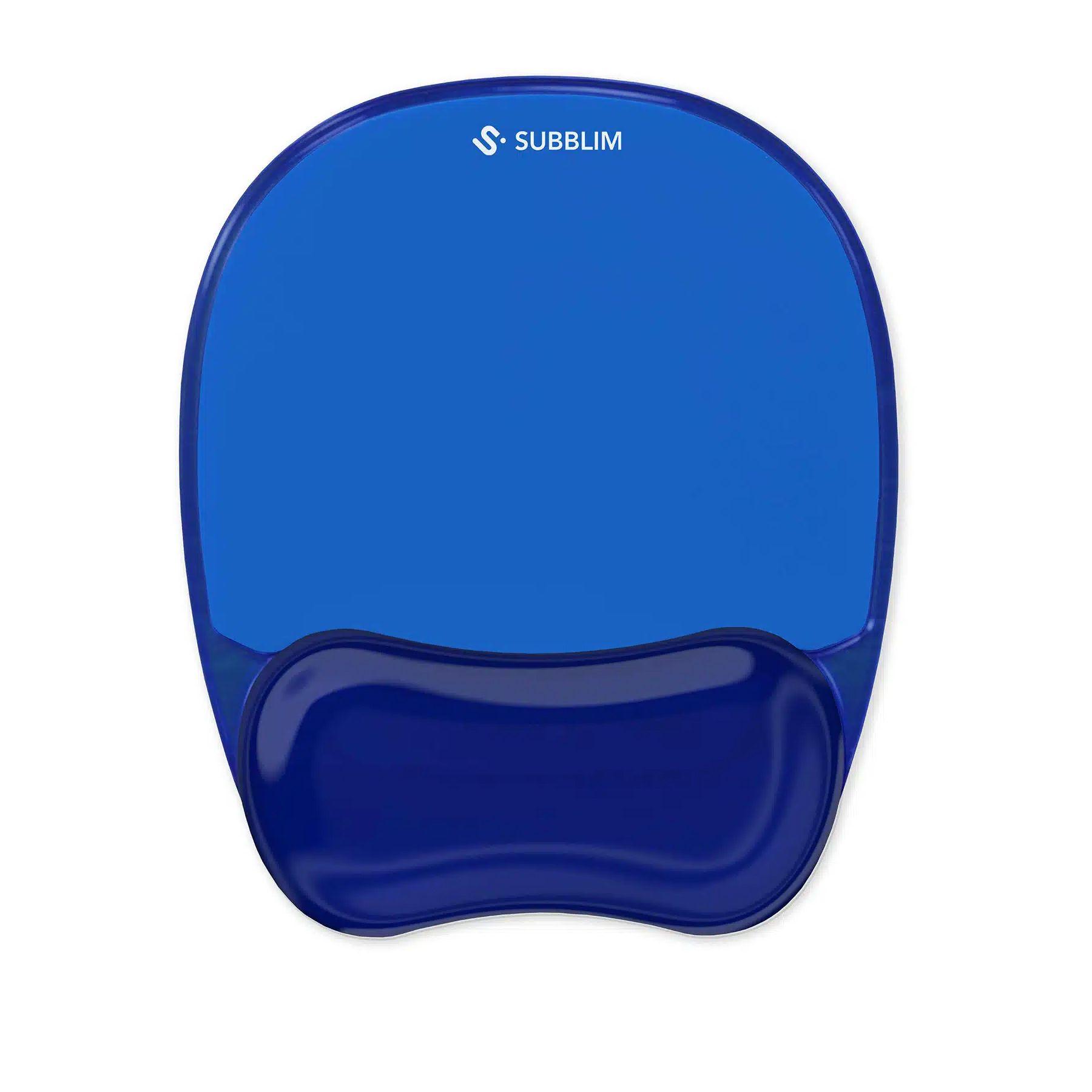 Tapete de Rato Ergonómico SUBBLIM ERGO CRYSTAL FLEX (Borracha - Azul)