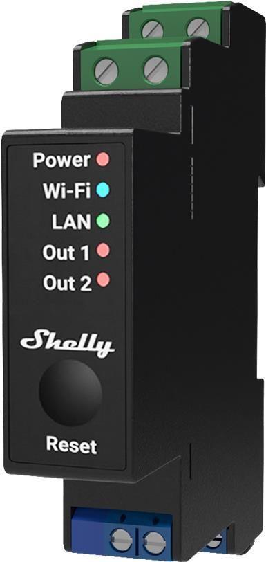 Módulo de Automação SHELLY Pro 2PM (18,5 mm x 89,5 mm x 68,5 mm - Preto)