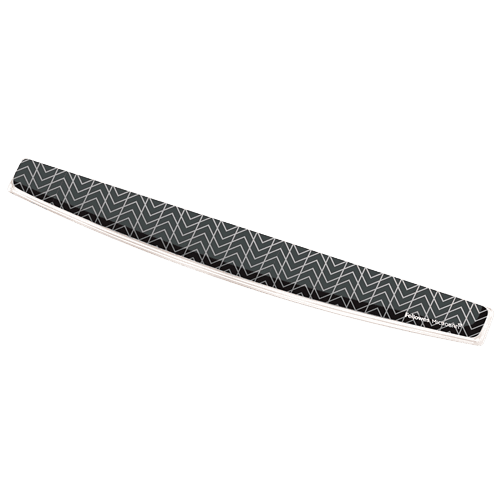 Apoio de Pulsos para Teclado FELLOWES Chevron (Preto/Branco)