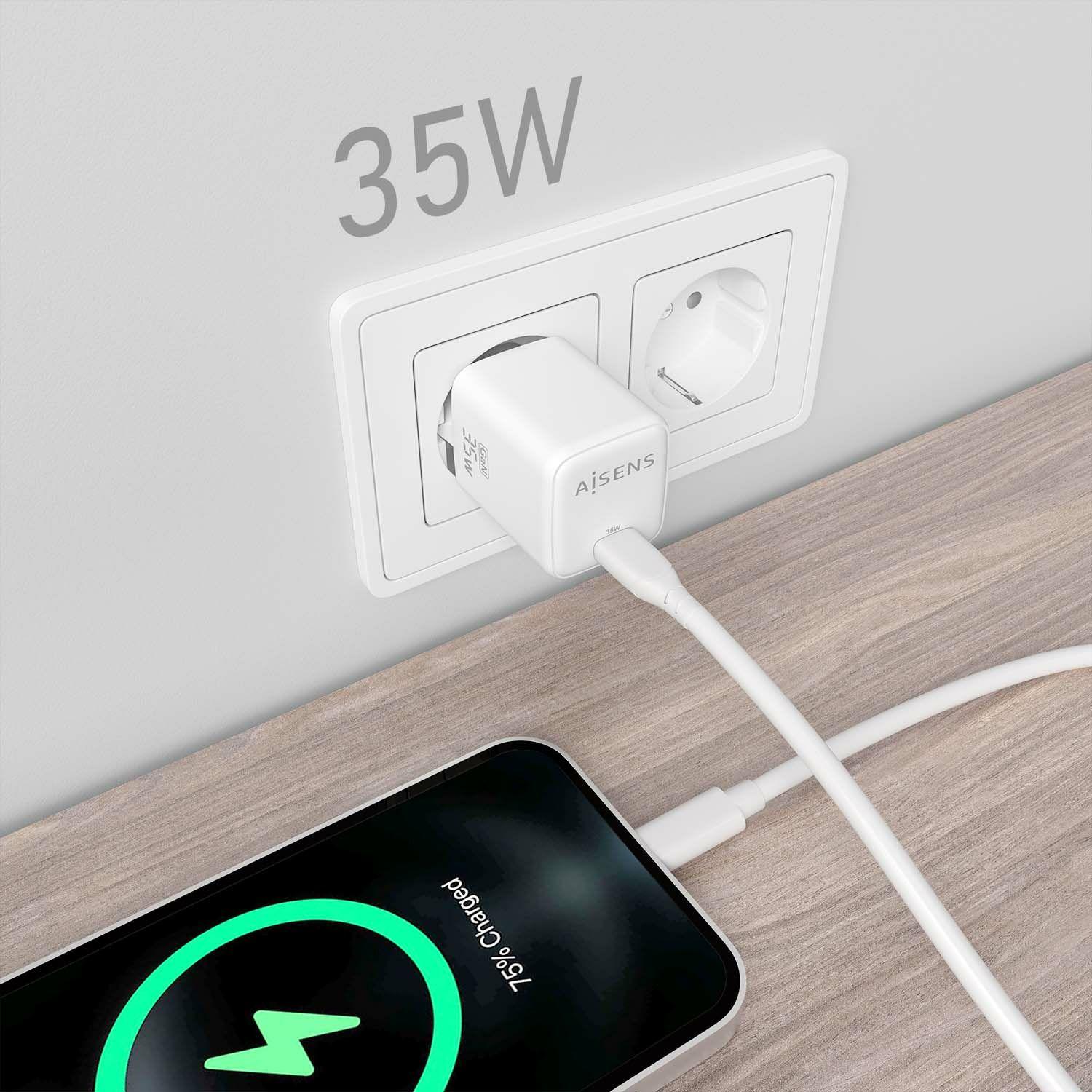 Carregador de Parede AISENS ASCH-35W1P016-W (35 W - Branco), miniatura 5